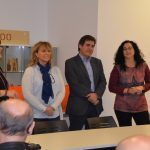 L'alcalde Xavier Fonollosa i la regidora Míriam Riera presideixen la benvinguda dels alumnes francesos