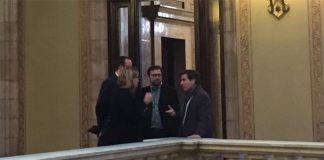 L’alcalde de Martorell, Xavier Fonollosa, es reuneix al Parlament amb diputats de Junts pel Sí