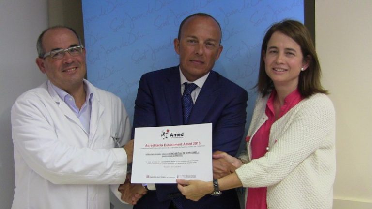 L’Hospital Sant Joan de Déu rep l’acreditació AMED de l’Agència de Salut Pública