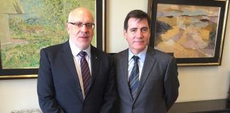 L’alcalde Xavier Fonollosa visita el nou conseller d’Empresa i Coneixement, Jordi Baiget