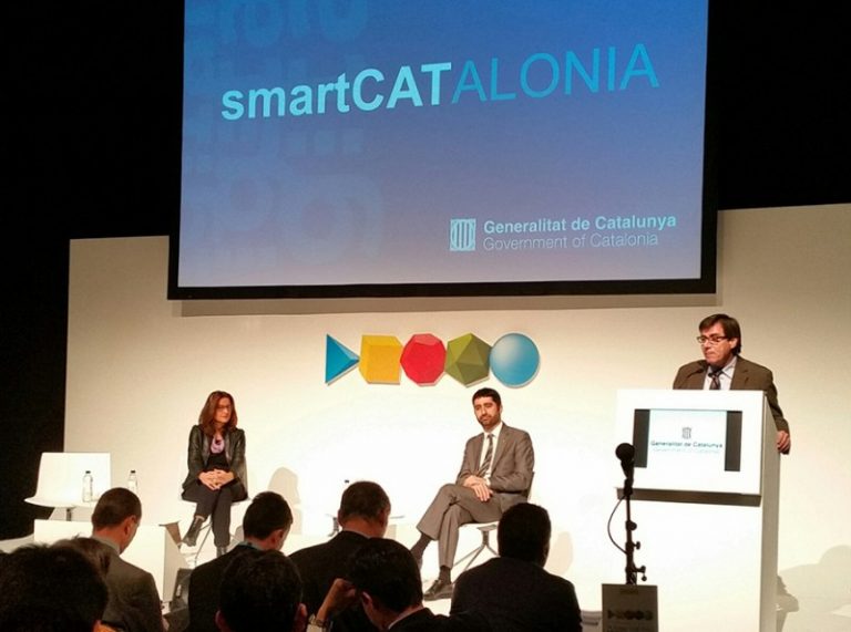 L’alcalde Xavier Fonollosa participa en una conferència de l’Smart City Expo World Congress