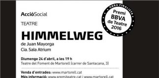 El Foment presenta diumenge l’obra ‘Himmelweg’, finalista del Premi BBVA de Teatre