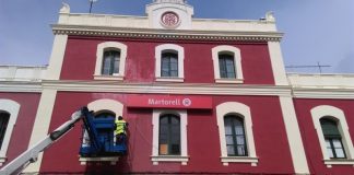 Renfe realitza actuacions de millora a l’exterior de l’edifici de l’estació de Rodalies de Martorell