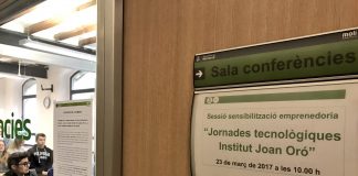 Alumnes de l’Institut Joan Oró aprenen d’emprenedoria i de creativitat en una visita al Molí Empresa Jornades Tecnològiques Institut Joan Oró