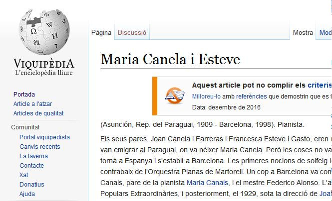 La pianista Maria Canela ja és a Internet gràcies a alumnes de la Secció Institut Martorell