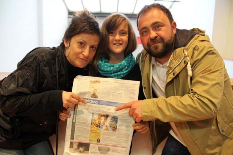 La martorellenca d’onze anys, Marina Rodríguez, protagonista de la contraportada d’El Periódico