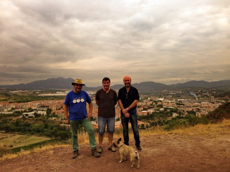 L’alcalde Fonollosa i els regidors Bargués i Corral visiten les obres a Sant Genís