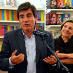 Inauguració de la 39a Fira del Llibre. Xavier Fonollosa i Isona Passola