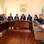 Recepció de l'alcalde Xavier Fonollosa i dels regidors al President Carles Puigdemont