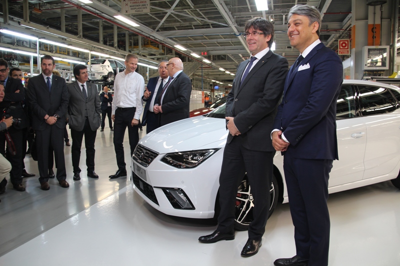 Visita president Puigdemont a SEAT
